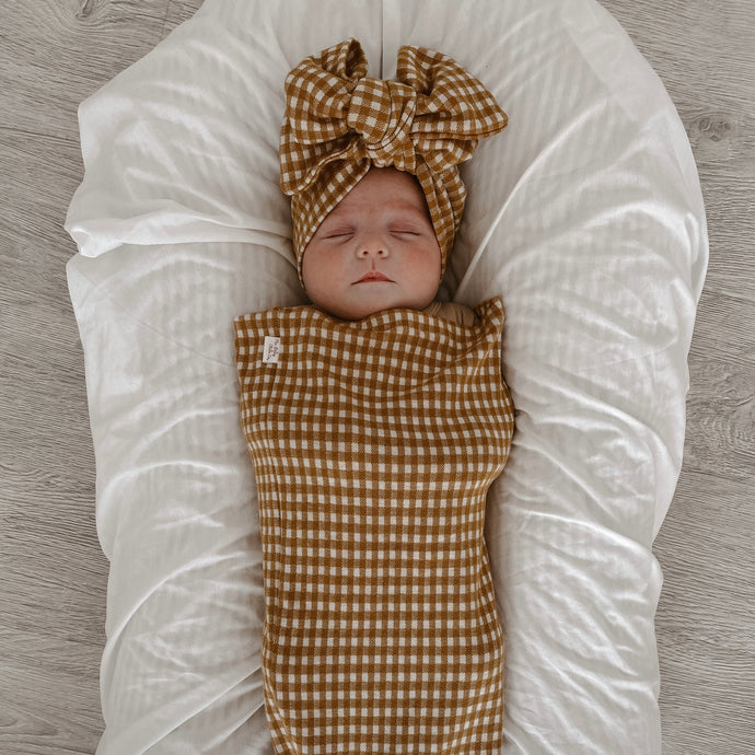 Gingham Cocoon Swaddle